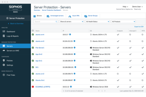 Protect servers