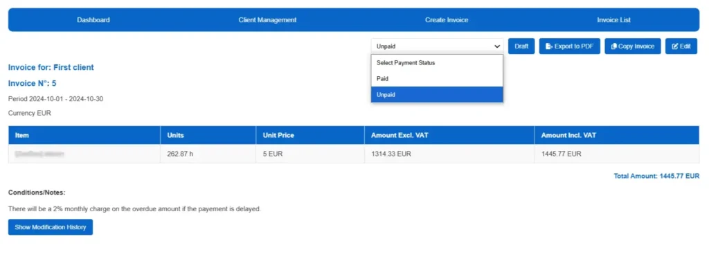Timesheet And Invoice By Zen 13 Invoice View